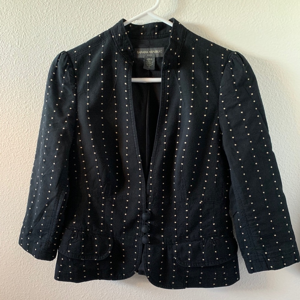 Banana Republic Textured Suit Jacket 3/4 Sleeve